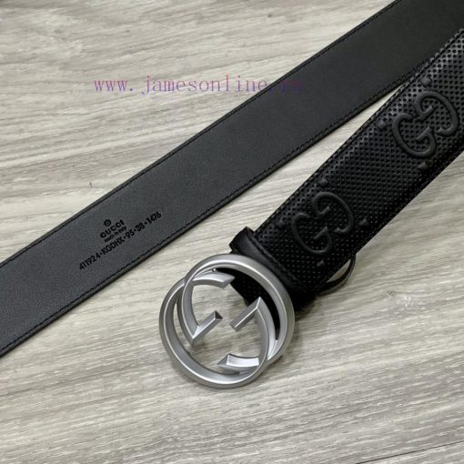 Comes with a complete gift boxGucci full set of 3.8cm imported calf leather embossed, authen kfl28ir9 - Image 3