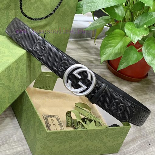 Comes with a complete gift boxGucci full set of 3.8cm imported calf leather embossed, authen kfl28ir9 - Image 6