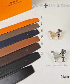 Herm è s Double Headed Sharp Double sided Original Imported Head Layer Cowhide Lychee Patter pp8i544d