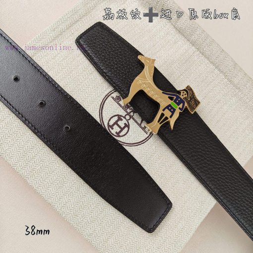 Herm è s Double Headed Sharp Double sided Original Imported Head Layer Leather Black Lychee q0zjk44k - Image 6