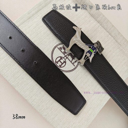 Herm è s Double Headed Sharp Double sided Original Imported Head Layer Leather Black Lychee q0zjk44k - Image 13