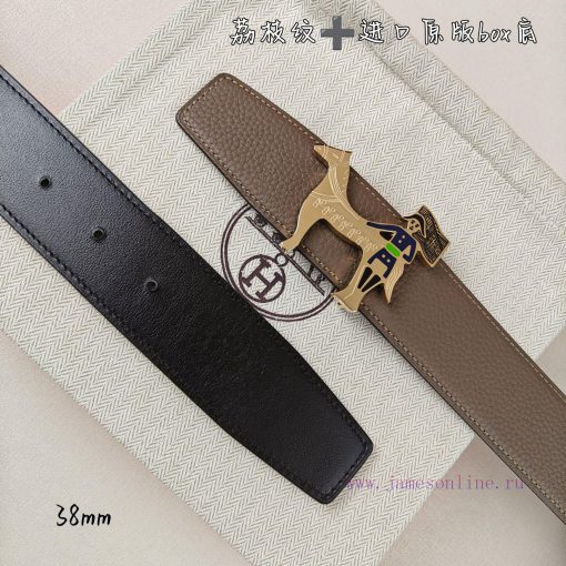 Herm è s Double Headed Sharp Double sided Original Imported Head Layer Leather Gray Lychee P 4bm2vq67 - Image 12