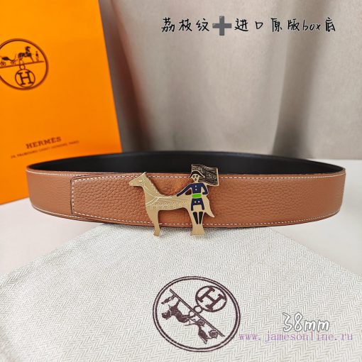 Herm è s Double Headed Sharp Double sided Original Imported Head Layer Leather, Earthly Yell juljpdfg - Image 2