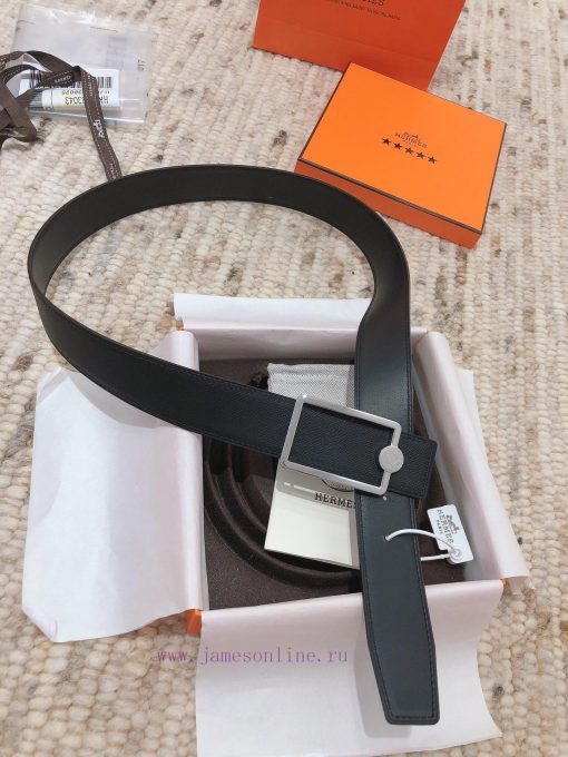 Hermes 3.8cm men's double-sided belt customized with stainless steel electroplating, dual co ek29d9m5 - Image 7