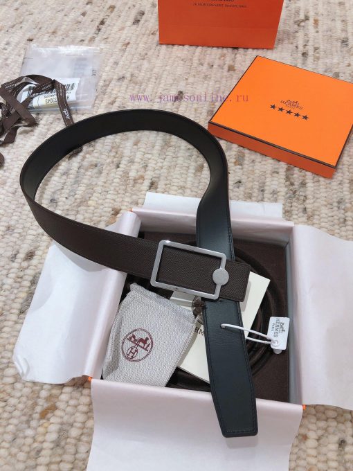 Hermes 3.8cm men's double-sided belt customized with stainless steel electroplating, dual co edytbi4m - Image 7
