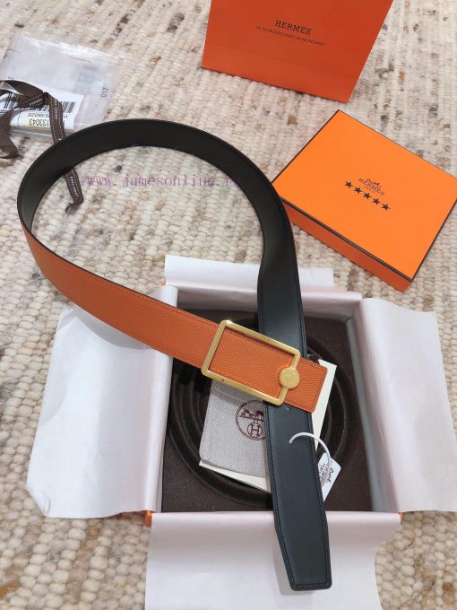 Hermes 3.8cm men's double-sided belt customized with stainless steel electroplating, dual co 9sd9uk5c - Image 12