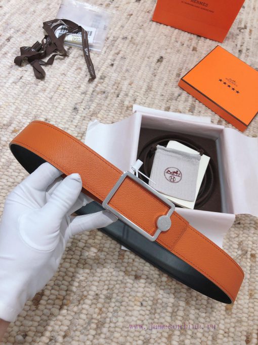 Hermes 3.8cm men's double-sided belt customized with stainless steel electroplating, dual co 9sd9uk5c - Image 14