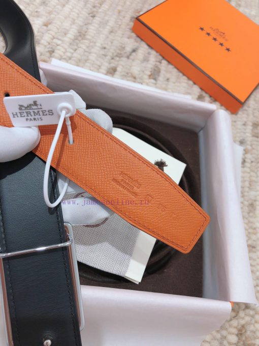 Hermes 3.8cm men's double-sided belt customized with stainless steel electroplating, dual co 9sd9uk5c - Image 16