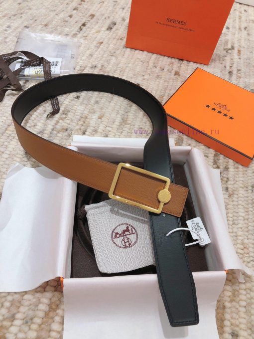 Hermes 3.8cm men's double-sided belt customized with stainless steel electroplating, dual co ua10gudr - Image 12