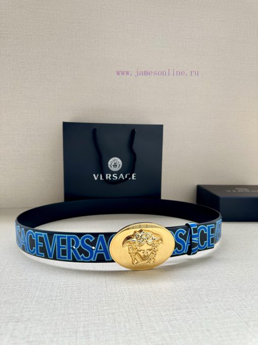 3.8cm wide Versace belt with three-dimensional La Medusa double-sided buckle, decorated with f6epfdd4 - Image 2