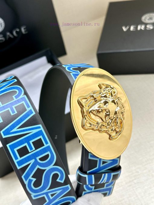 3.8cm wide Versace belt with three-dimensional La Medusa double-sided buckle, decorated with f6epfdd4 - Image 5