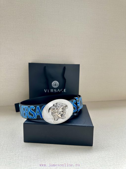 3.8cm wide Versace belt with three-dimensional La Medusa double-sided buckle, decorated with f6epfdd4 - Image 6