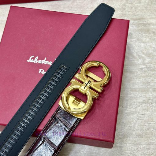 [Automatic belt buckle] Ferragamo width 3.5mm double-sided imported top layer cowhide produc 0wn3jwhd - Image 11