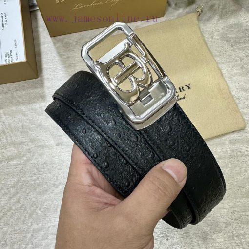 [Automatic belt buckle] Burberry 3.5mm wide double-sided imported top layer cowhide made wit d4vugl9k - Image 2