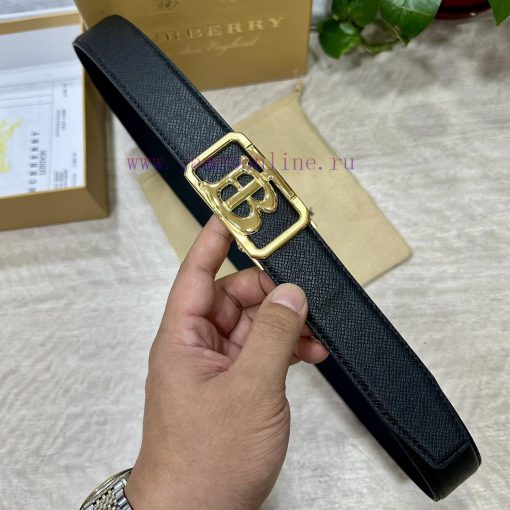 [Automatic belt buckle] Burberry 3.5mm wide double-sided imported top layer cowhide made wit eskbgncw - Image 9