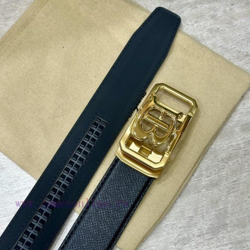 [Automatic belt buckle] Burberry 3.5mm wide double-sided imported top layer cowhide made wit eskbgncw - Image 12