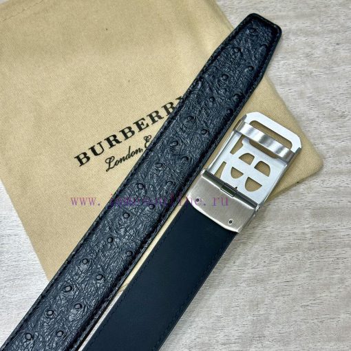 [Automatic belt buckle] Burberry 3.5mm wide double-sided imported top layer cowhide made wit d4vugl9k - Image 7