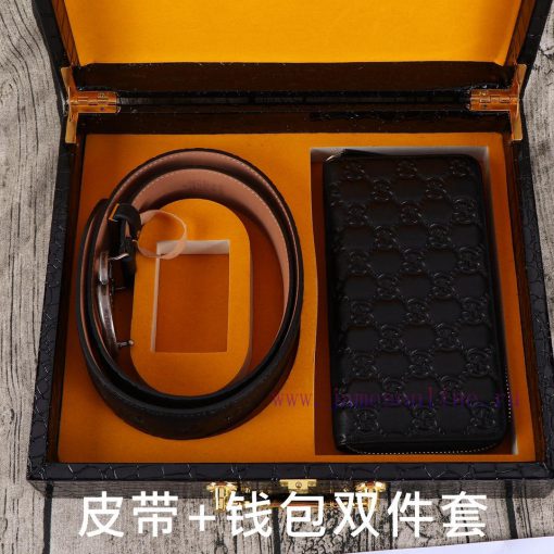 Gucci. Gucci two-piece setWooden box, belt+wallet, two-piece setGrade: Italian imported 100% xzj9iikt - Image 18
