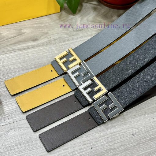 FENDL 40MM wide double-sided original calf leather with a single ruthenium palladium plated mekeik3n - Image 7
