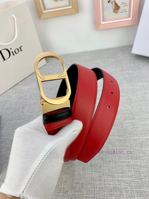 3.5cm width Dior grain textured cowhide "CD" belt, paired with CD buckle, plain grain textur 4c3yngp0 - Image 3
