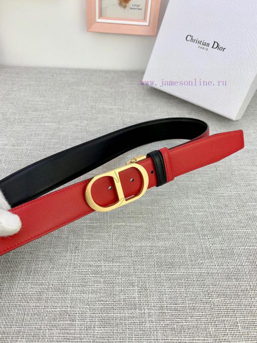3.5cm width Dior grain textured cowhide "CD" belt, paired with CD buckle, plain grain textur 4c3yngp0 - Image 4