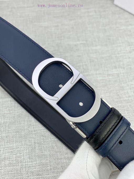 3.5cm width Dior grain textured cowhide "CD" belt, paired with CD buckle, plain grain textur h2xta0t8 - Image 16