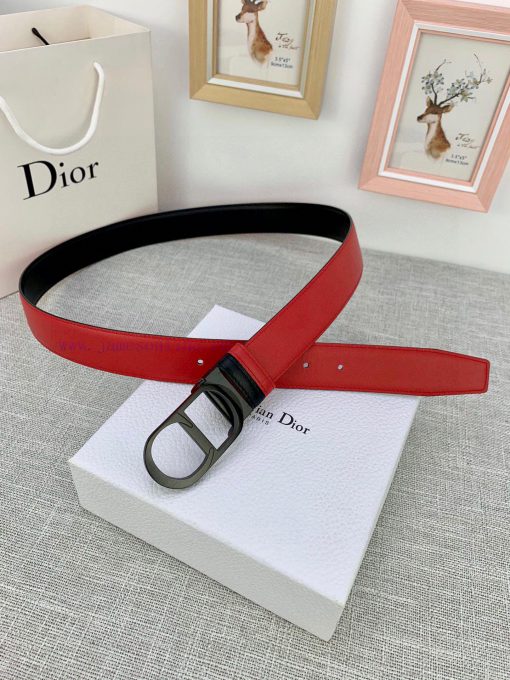 3.5cm width Dior grain textured cowhide "CD" belt, paired with CD buckle, plain grain textur 4c3yngp0 - Image 9