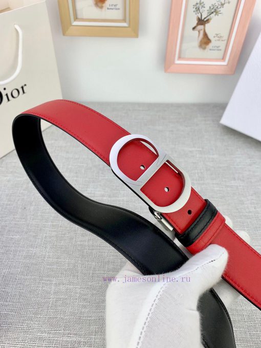 3.5cm width Dior grain textured cowhide "CD" belt, paired with CD buckle, plain grain textur 4c3yngp0 - Image 16