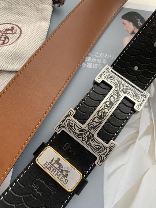 Hermes Hermes️Double sided hanging buckle, classic H-patterned pure steel buckle head, photo oqyc9vd4 - Image 7