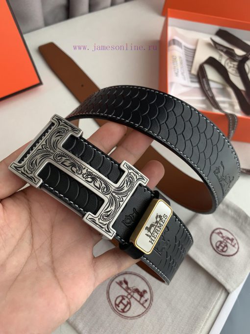 Hermes Hermes️Double sided hanging buckle, classic H-patterned pure steel buckle head, photo 3vcxdloo