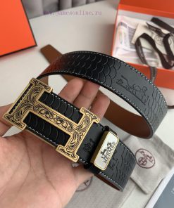 Hermes Hermes️Double sided hanging buckle, classic H-patterned pure steel buckle head, photo sblpng7n