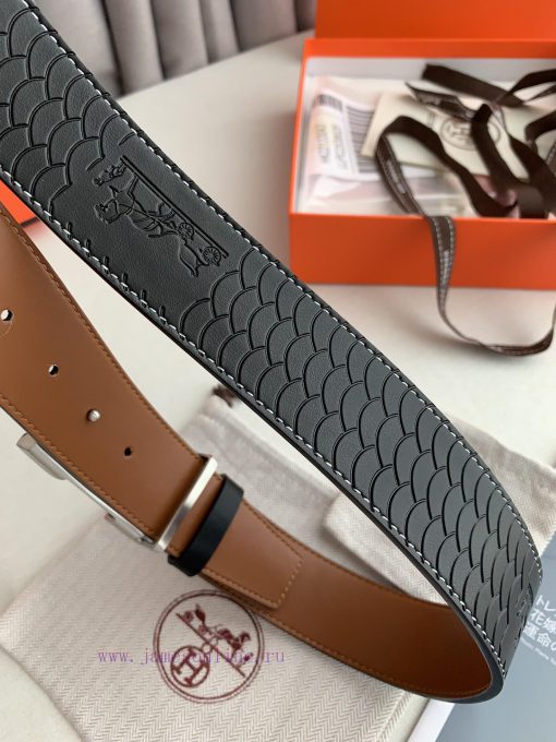 Hermes Hermes️Double sided hanging buckle, classic H-patterned pure steel buckle head, photo 3vcxdloo - Image 6