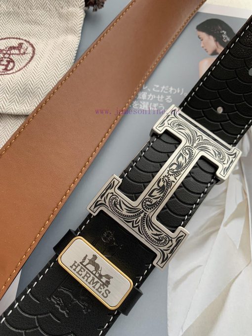 Hermes Hermes️Double sided hanging buckle, classic H-patterned pure steel buckle head, photo 3vcxdloo - Image 7