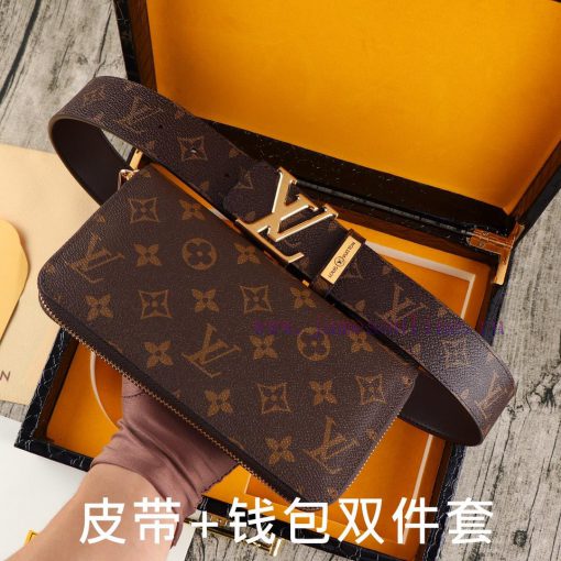 LV. Yiluweideng two-piece setWooden box, belt+wallet, two-piece setGrade: Italian imported 1 vlofeyrp - Image 2