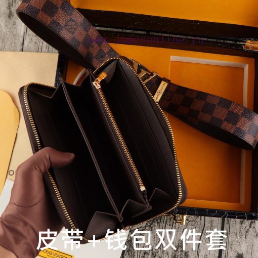 LV. Yiluweideng two-piece setWooden box, belt+wallet, two-piece setGrade: Italian imported 1 j5runzuo - Image 8