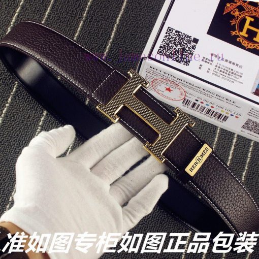 Hermes Her..mes️Identify and receive a punch as a giftMaterial: 100% head layer cowhide belt zxyzodgk - Image 2