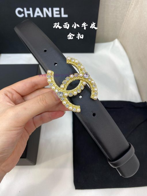 Chanel products have a width of 3.0CM and are made of double-sided original calf leather. Th 1tvcfp2k - Image 5