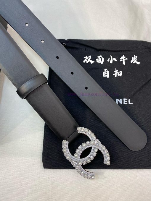 Chanel products have a width of 3.0CM and are made of double-sided original calf leather. Th be0mpjq8 - Image 2