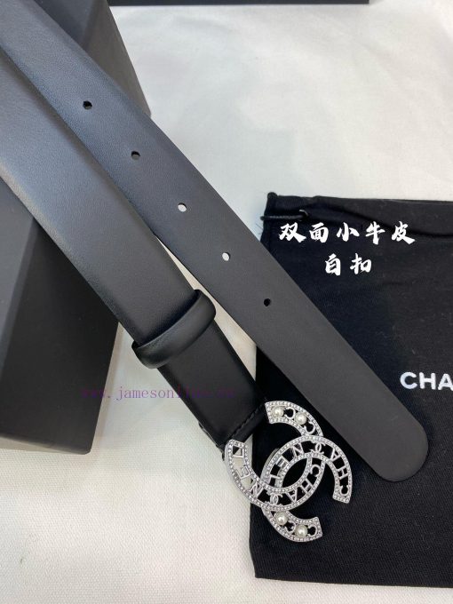 Chanel products have a width of 3.0CM and are made of double-sided original calf leather. Th s1sgfmld - Image 2