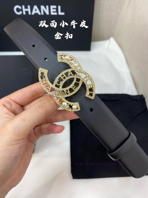 Chanel products have a width of 3.0CM and are made of double-sided original calf leather. Th rh0krgcd - Image 5
