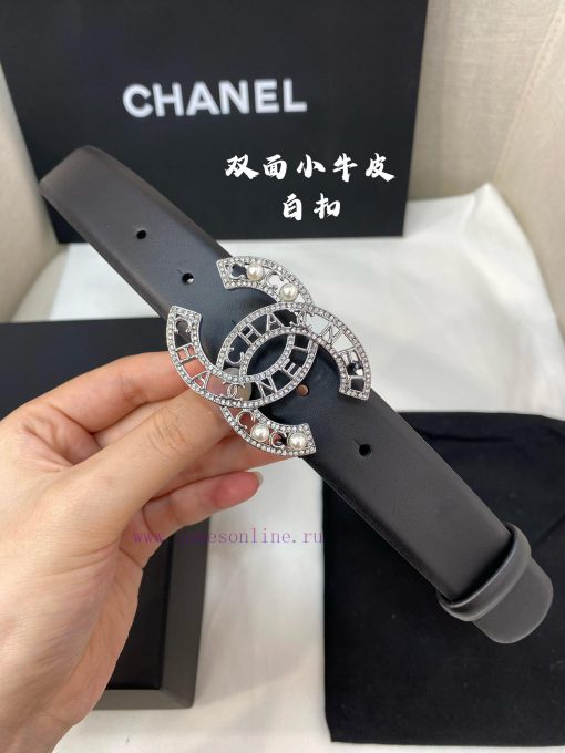 Chanel products have a width of 3.0CM and are made of double-sided original calf leather. Th s1sgfmld - Image 5