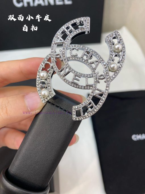 Chanel products have a width of 3.0CM and are made of double-sided original calf leather. Th s1sgfmld - Image 6