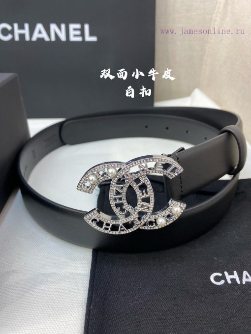 Chanel products have a width of 3.0CM and are made of double-sided original calf leather. Th s1sgfmld - Image 7