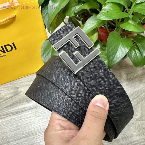 FENDL 40MM wide double-sided original calf leather with a single ruthenium palladium plated 9u7hjp0j