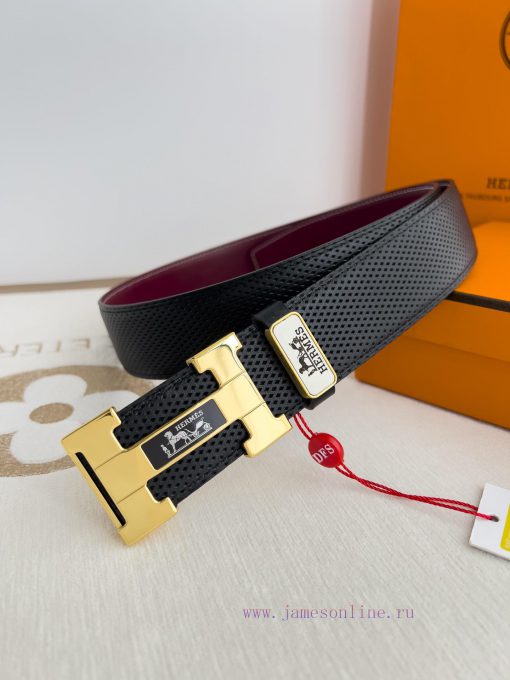 Hermes Hermes waist beltHanging buckle, classic pure steel material buckle head, double-side cq6t73f7 - Image 2