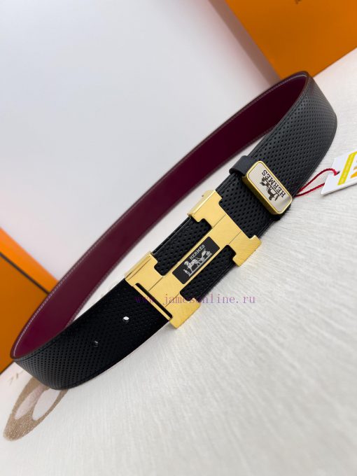 Hermes Hermes waist beltHanging buckle, classic pure steel material buckle head, double-side cq6t73f7 - Image 6