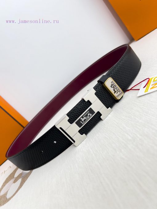 Hermes Hermes waist beltHanging buckle, classic pure steel material buckle head, double-side cq6t73f7 - Image 7