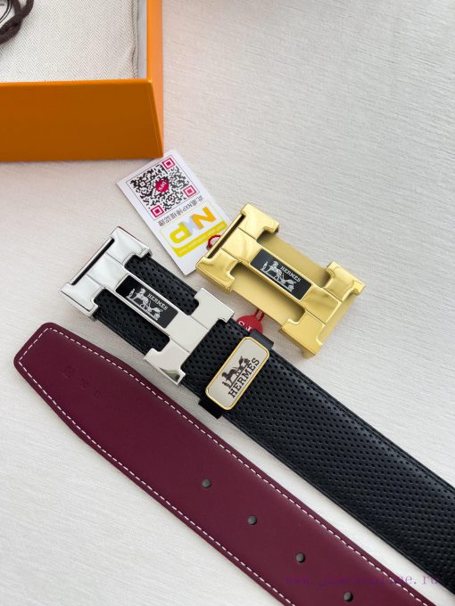 Hermes Hermes waist beltHanging buckle, classic pure steel material buckle head, double-side cq6t73f7 - Image 10