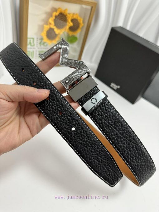 MontblancMaterial: Leather Belt with 100% Head Layer. The leather belt is guaranteed to be g w7aojhf6 - Image 3