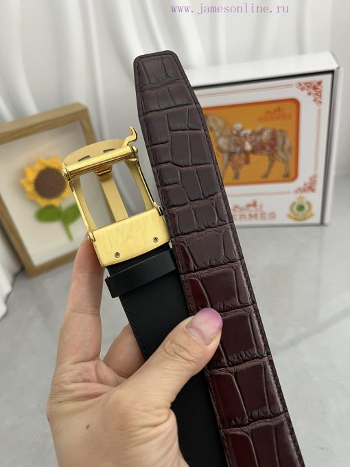 Hermes Herm è s automatic beltMaterial: Leather Belt with 100% Head Layer. The leather belt bd0umfcy - Image 7